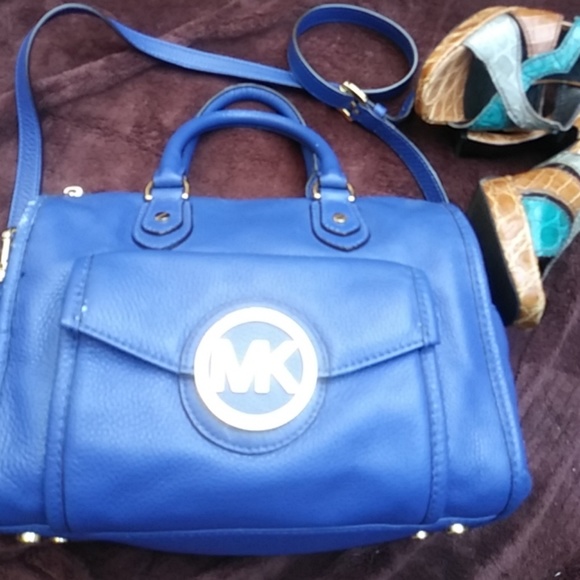 Michael Kors Handbags - Blue Leather Michael Kors Bag
